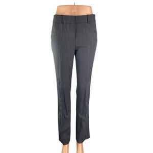 J.Crew Super 120's 100% Wool Gray Pinstriped High Waisted Trouser Dress Pants 2P